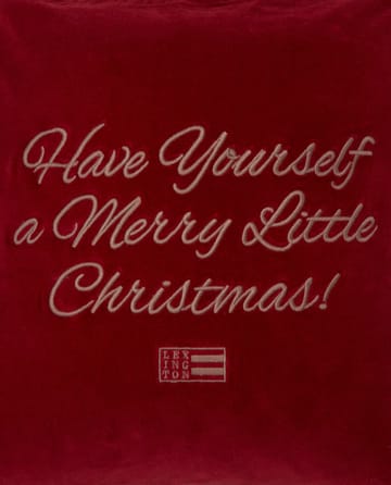 Merry Little Org Cotton Velvet 枕头套 50x50 cm - 红色-米色 - Lexington