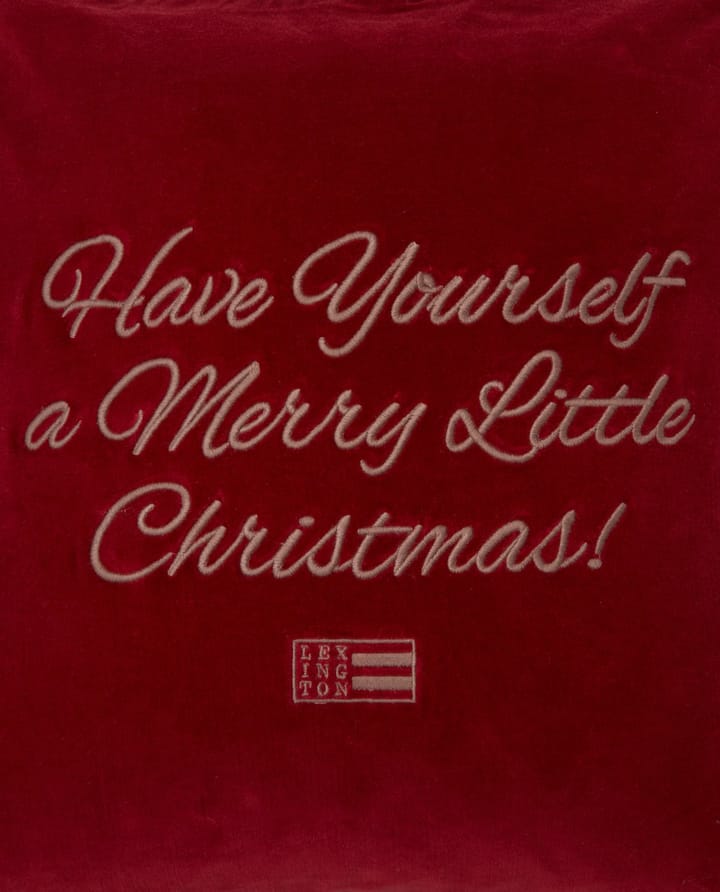 Merry Little Org Cotton Velvet 枕头套 50x50 cm, 红色-米色 Lexington