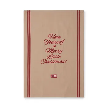 Merry Little Organic Cotton 厨房巾 50x70 cm - 米色-红色 - Lexington