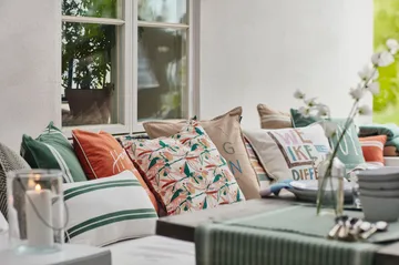 Multi Color Printed 枕头套 50x50 cm - 白色-multi - Lexington