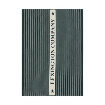 Organic Cotton Terry 厨房巾 50x70 cm - 绿色-浅米色 - Lexington
