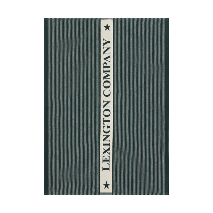 Organic Cotton Terry 厨房巾 50x70 cm - 绿色-浅米色 - Lexington
