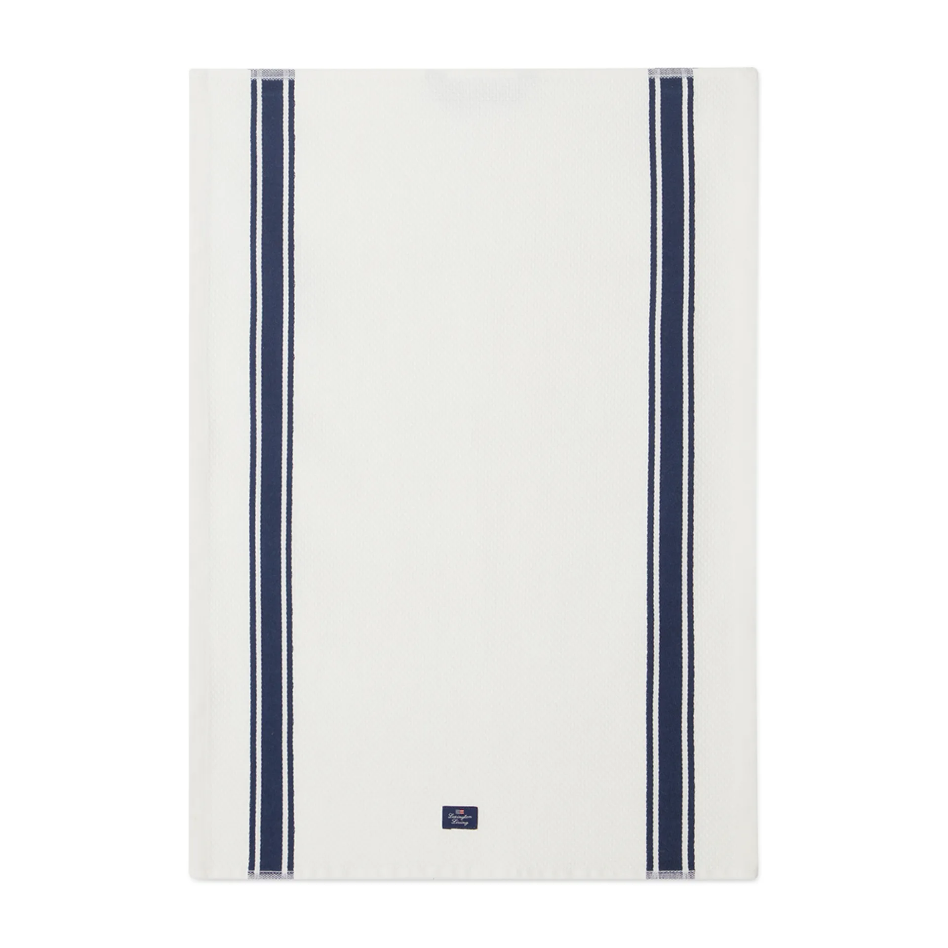 Organic Cotton Waffle 厨房巾 50x70 cm, White-Dark blue Lexington