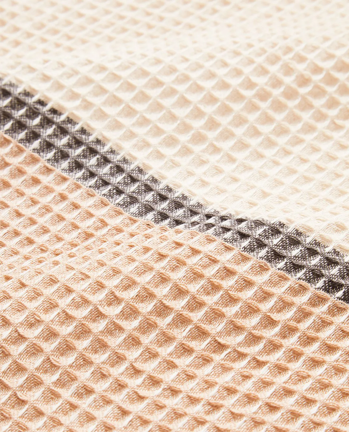 Organic Cotton Waffle 厨房巾 50x70 cm, 米色 Lexington