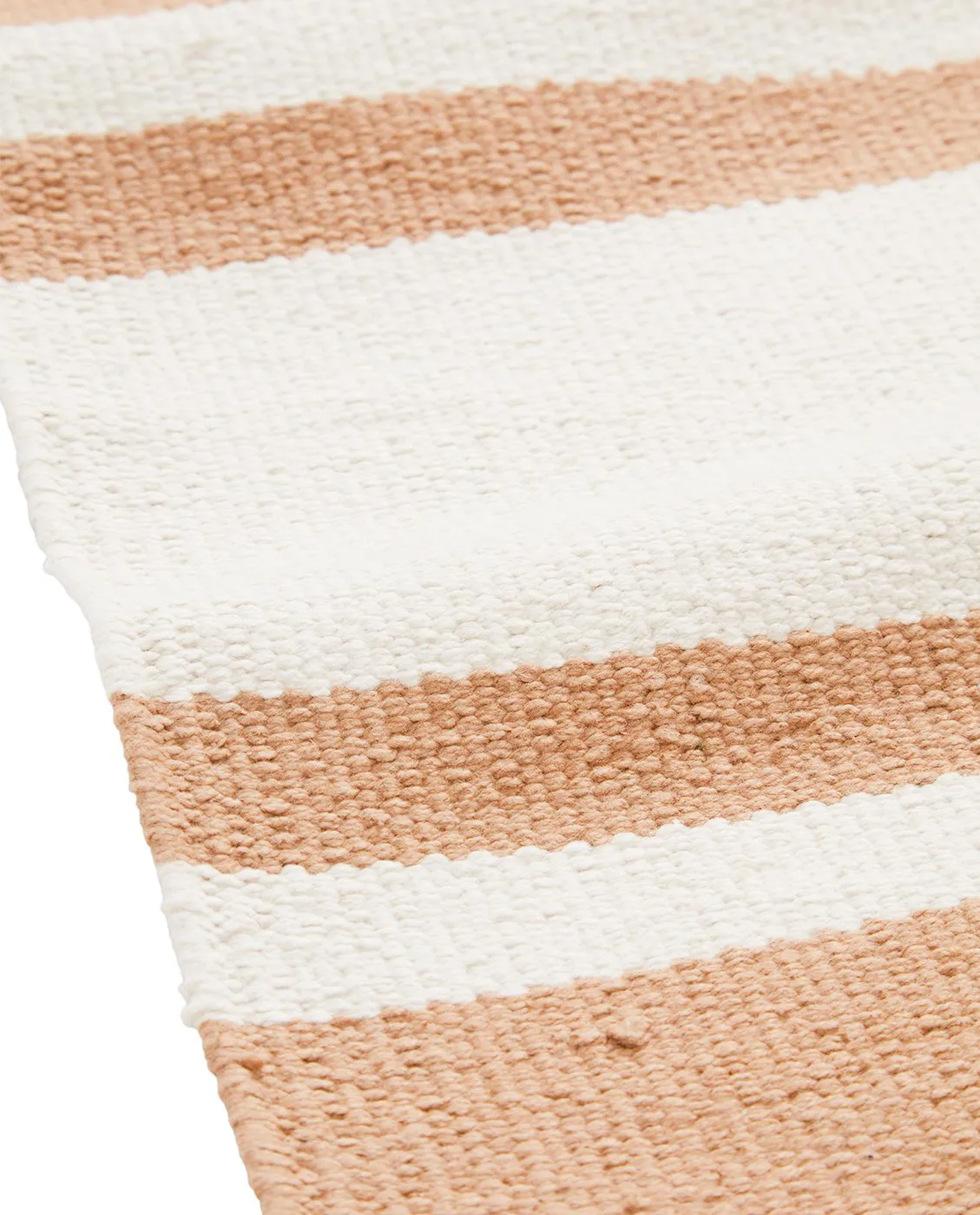 Organic Striped Cotton entrace 地毯 70x130 cm, 米色-白色 Lexington