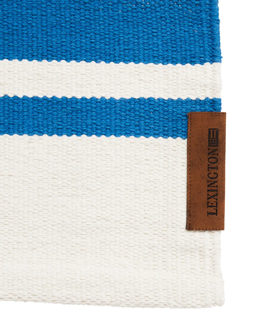 Organic Striped Cotton entrace 地毯 80x220 cm, 蓝色-白色 Lexington