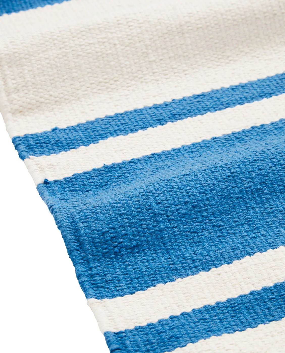 Organic Striped Cotton entrace 地毯 80x220 cm, 蓝色-白色 Lexington