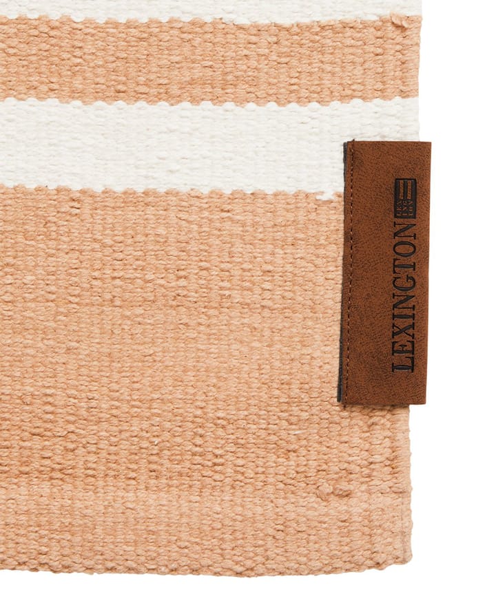 Organic Striped Cotton entrace 地毯 80x220 cm, 米色-白色 Lexington