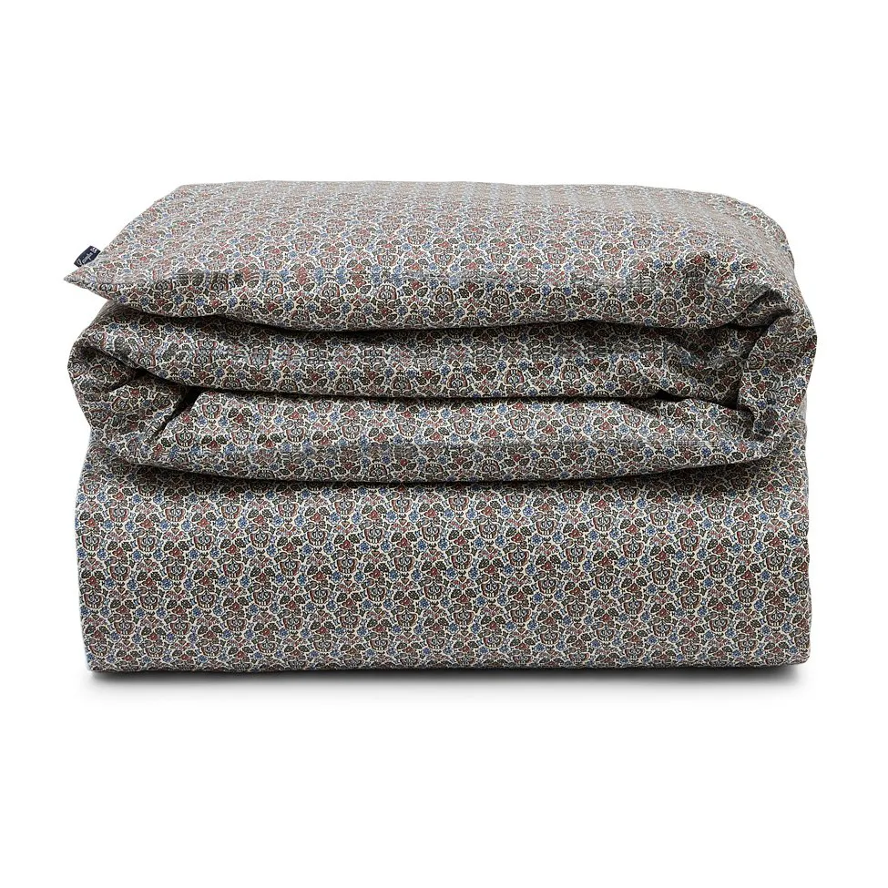Printed flowers cotton 被套 220x220 cm, Beige Multi Lexington