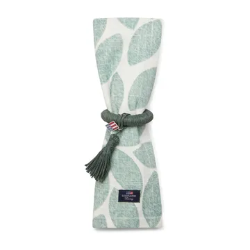Printed Leaves fabric napkin 50x50 cm - 绿色 - Lexington