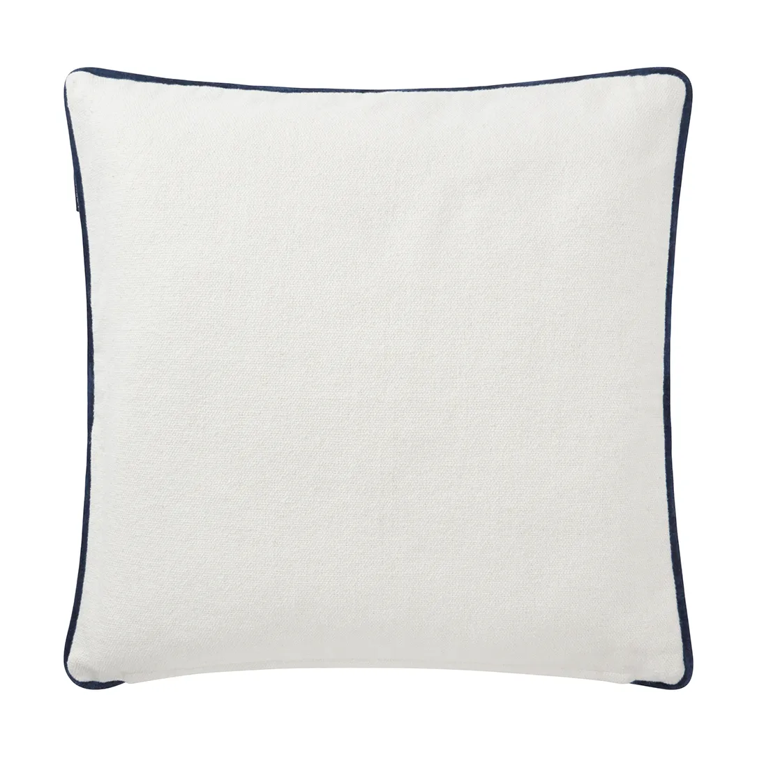 Printed Logo Recycled Cotton 靠枕套 50x50 cm, 白色 Lexington