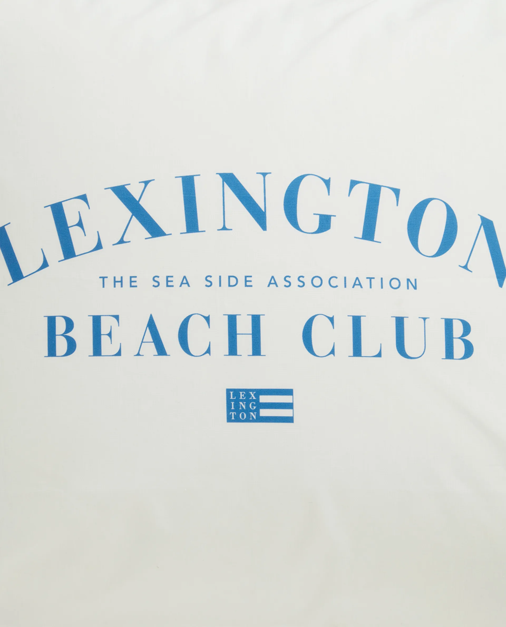 Printed Organic Cotton Poplin 枕头套 50x60 cm, Blue-white Lexington