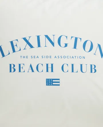 Printed Organic Cotton Poplin 枕头套 50x60 cm - Blue-white - Lexington