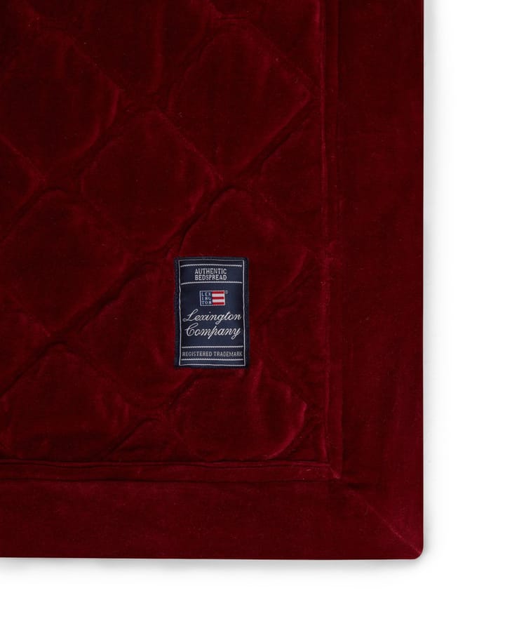 Quilted Organic Cotton Velvet 床罩 240x260 cm, 红色 Lexington