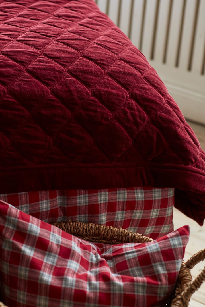 Quilted Organic Cotton Velvet 床罩 240x260 cm, 红色 Lexington