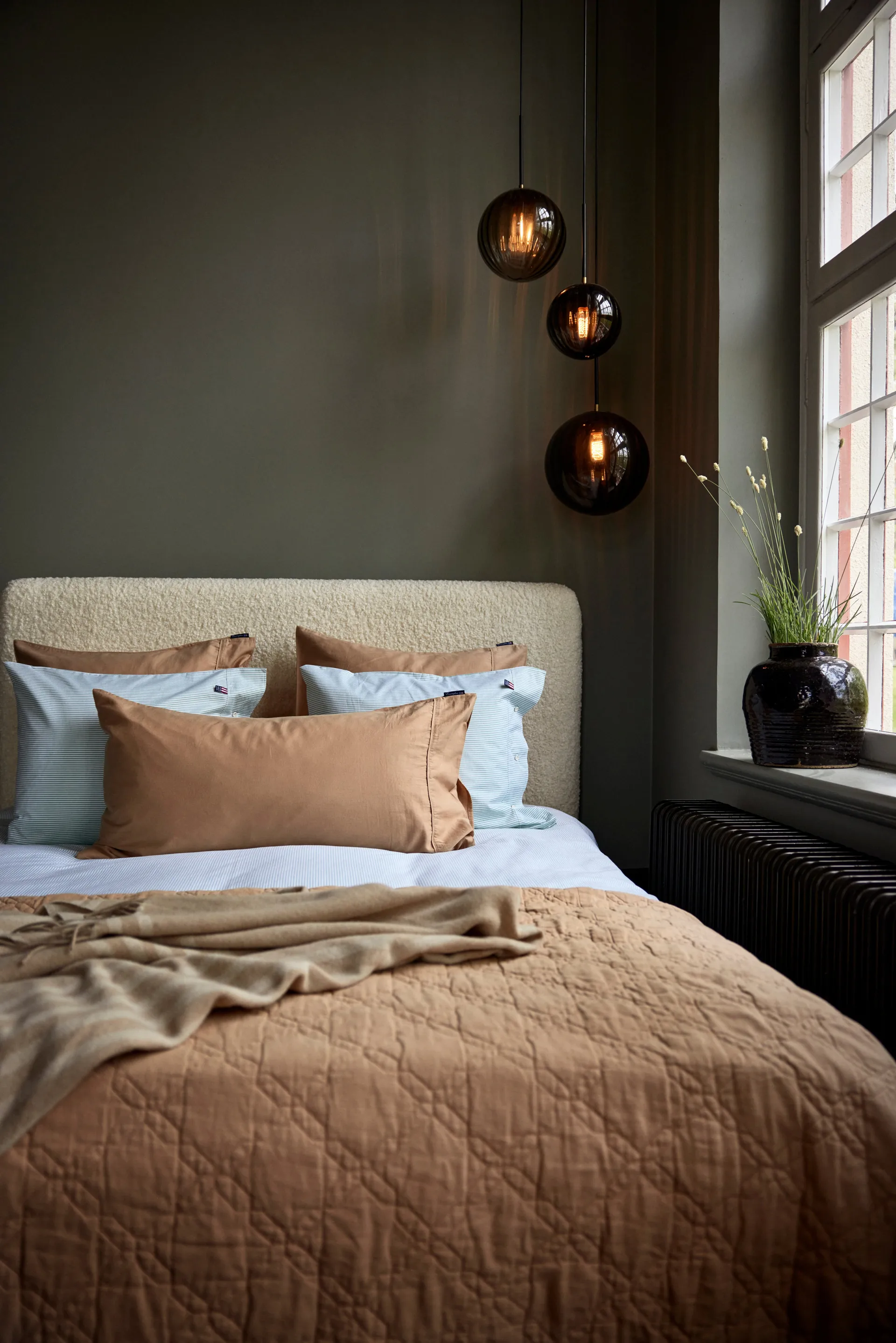 Quilted Recycled Cotton 床罩 260x240 cm, 米色 Lexington