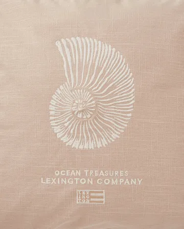 Sea Embroidered Recycled Cotton 靠枕套 50x50cm - 浅米色 - Lexington