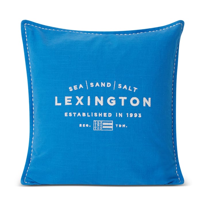 Sea Sand Salt Logo Embroidered 枕头套 50x50 cm, Blue-white Lexington