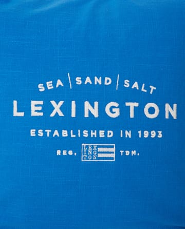 Sea Sand Salt Logo Embroidered 枕头套 50x50 cm - Blue-white - Lexington