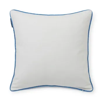 Seashell Cotton Canvase 枕头套 50x50 cm - 白色-蓝色 - Lexington