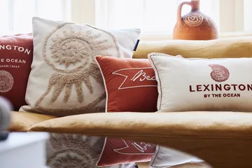 地毯 Shell Cotton Canvas 靠枕套 50x50 cm - 白色 - Lexington