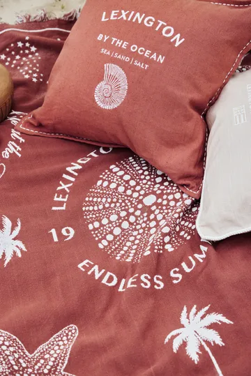 地毯 Shell Cotton Canvas 靠枕套 50x50 cm - 白色 - Lexington