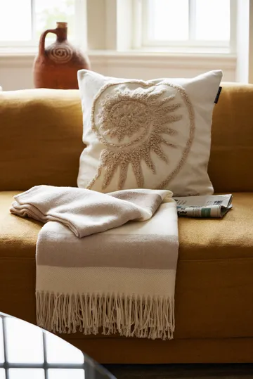 地毯 Shell Cotton Canvas 靠枕套 50x50 cm - 白色 - Lexington