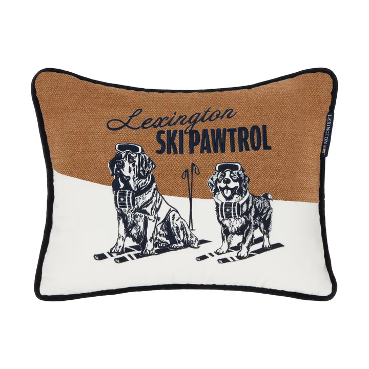 Skipawtrol 装饰抱枕 - 米色-白色-海军蓝，40x30cm - Lexington