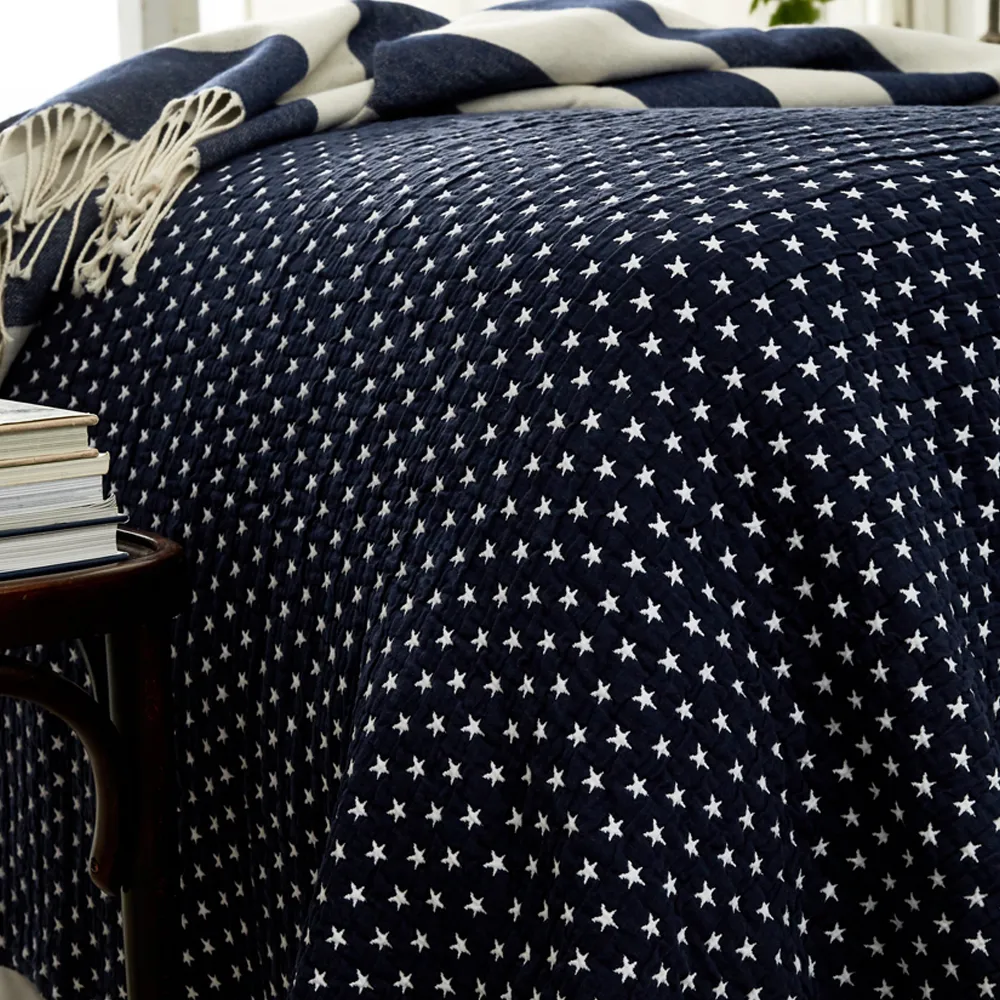Star bedspread, Navy, 260x240 Lexington