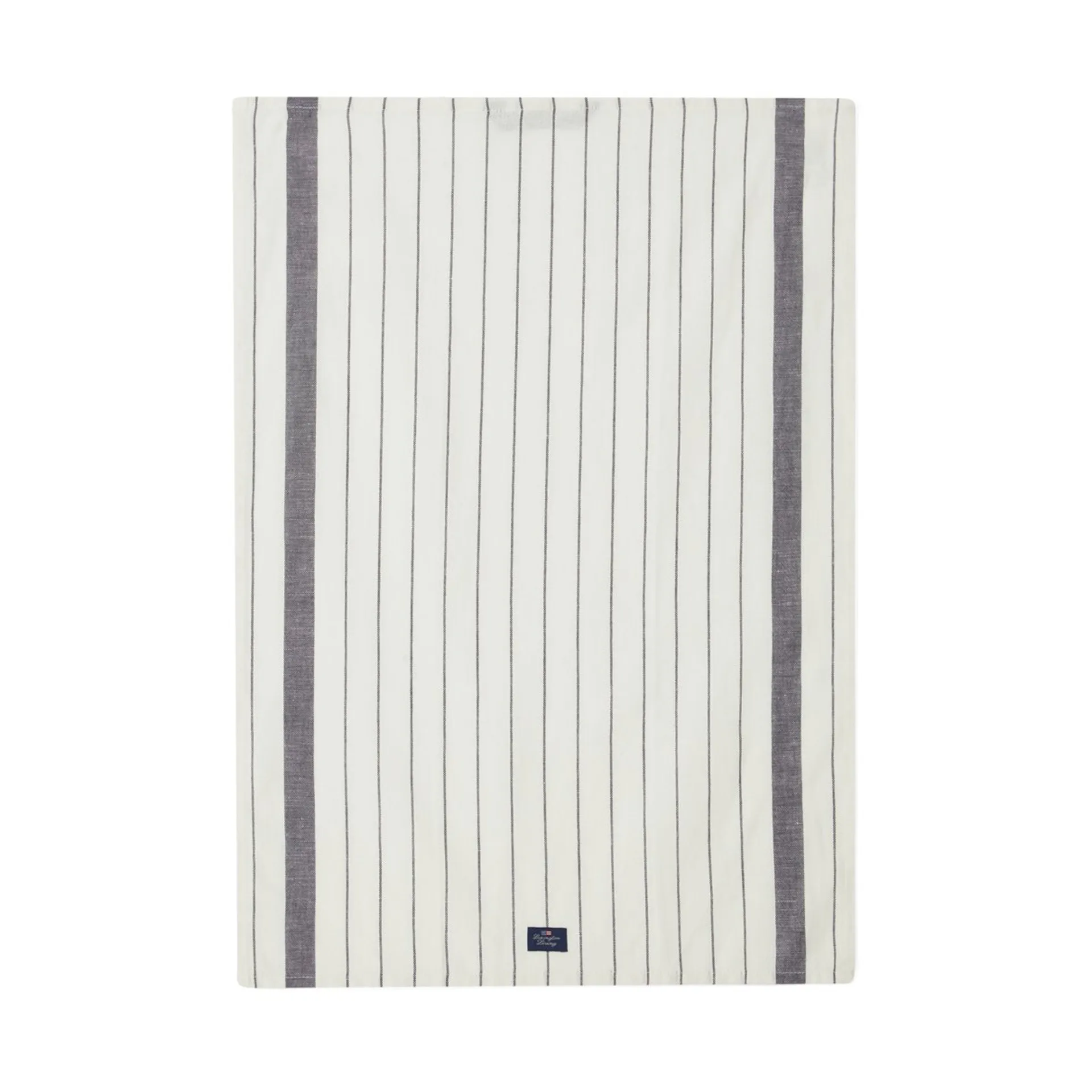 Striped Cotton Linen 厨房巾 50x70 cm, White Lexington