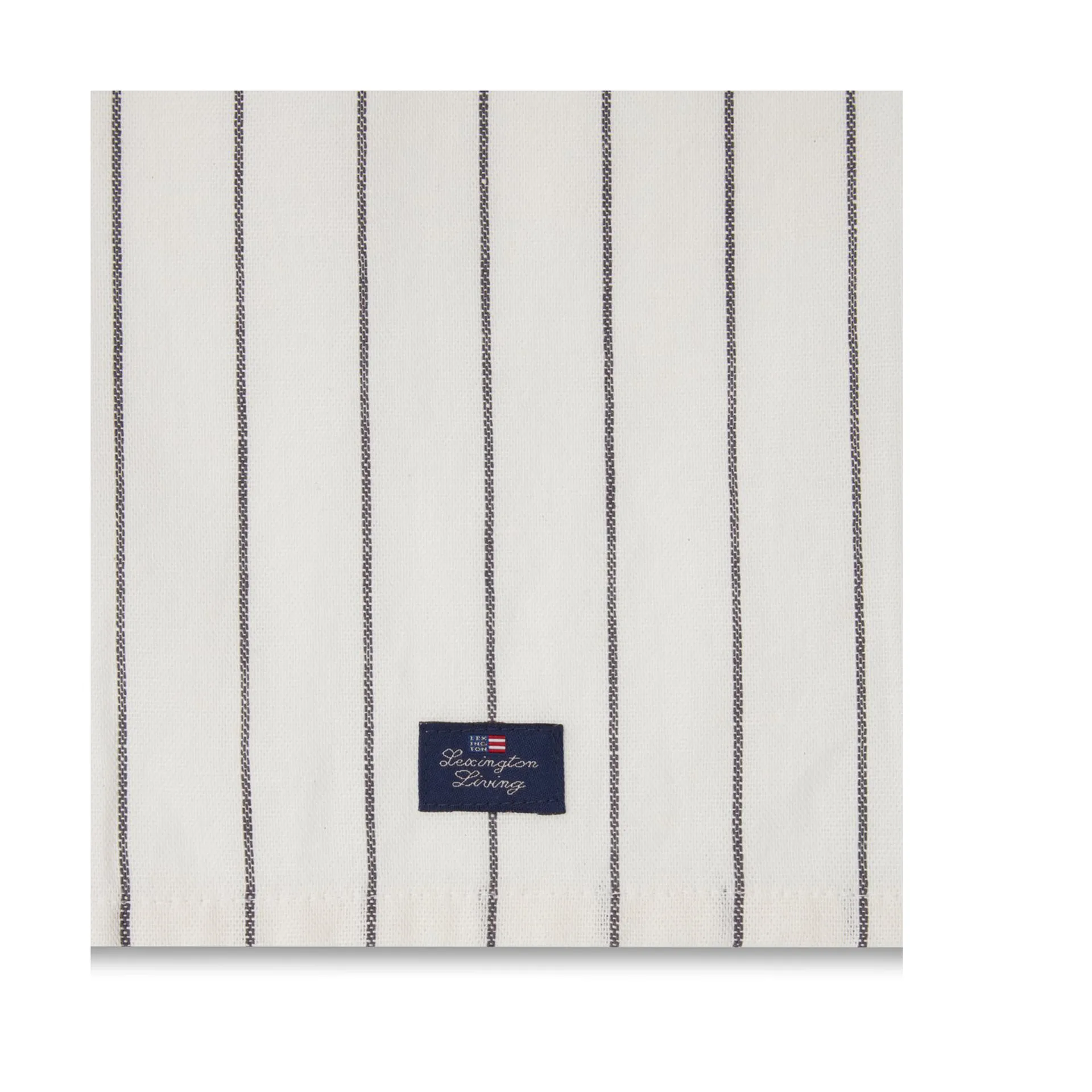 Striped Cotton Linen 厨房巾 50x70 cm, White Lexington