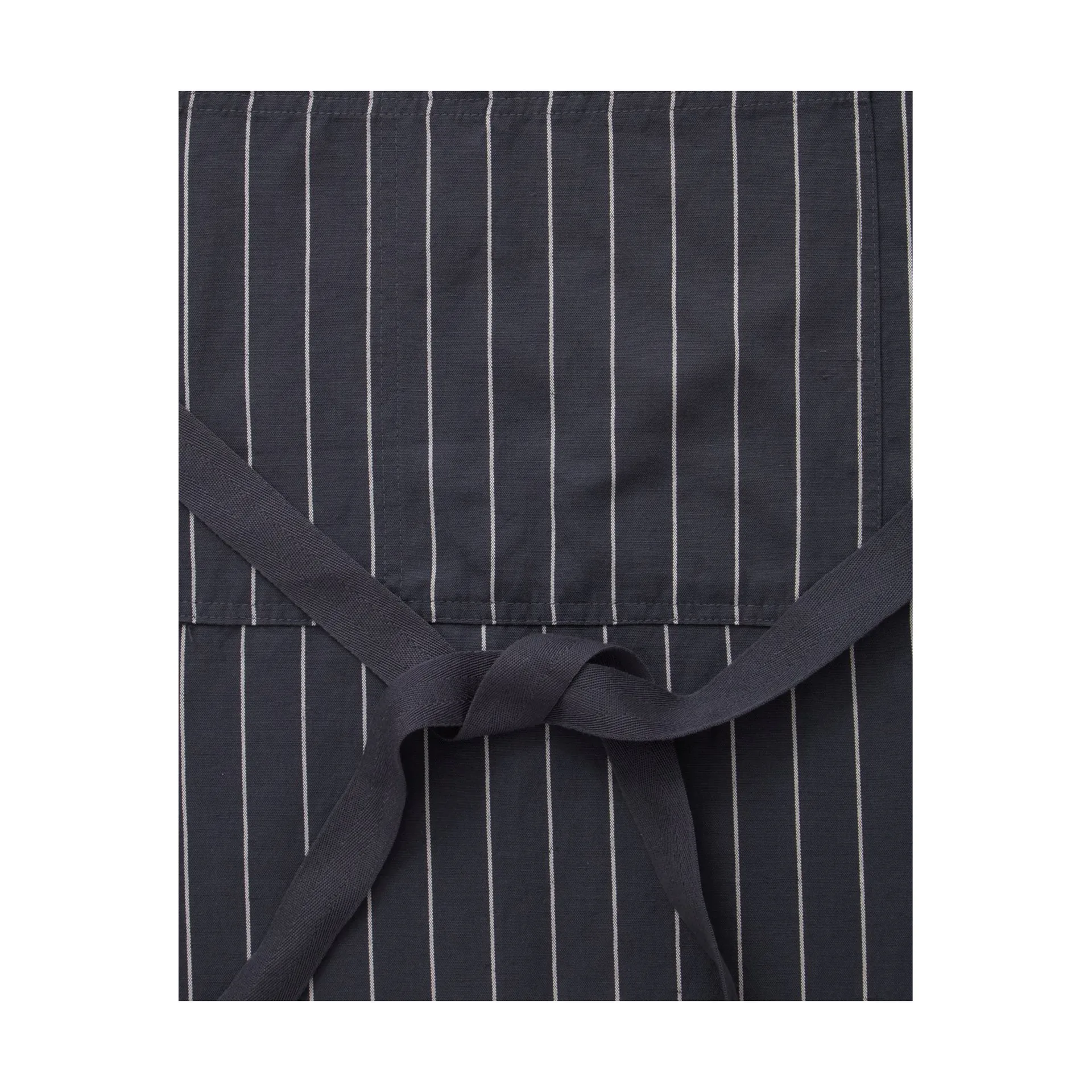 Striped Cotton Linen 围裙, Dark grey-white Lexington