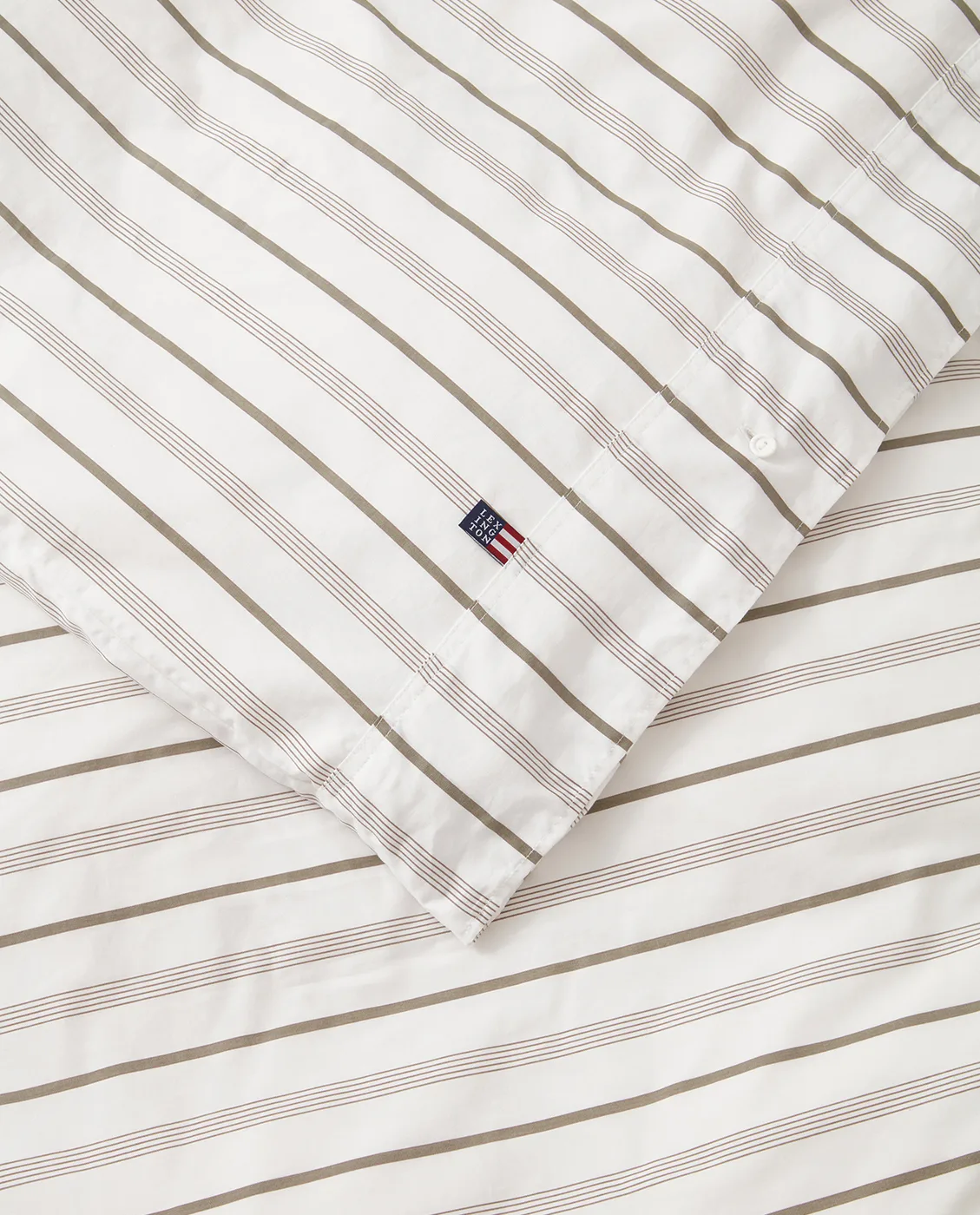 Striped Cotton Poplin 床上用品套装 150x210 cm, 白色 Lexington