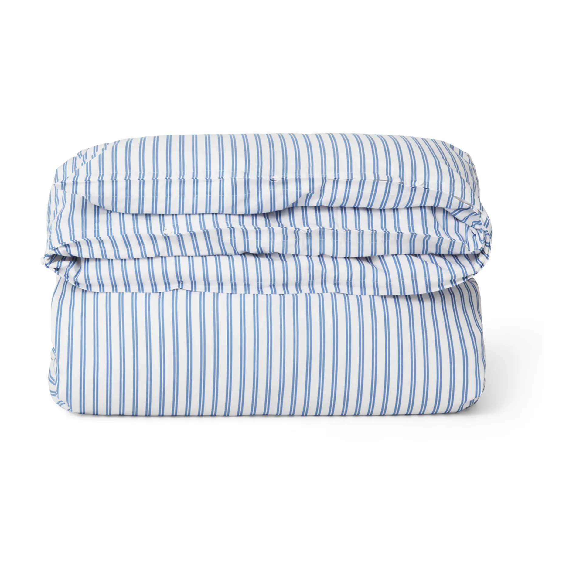 Striped cotton Poplin duvet cover 150x210 cm, 蓝色 Lexington