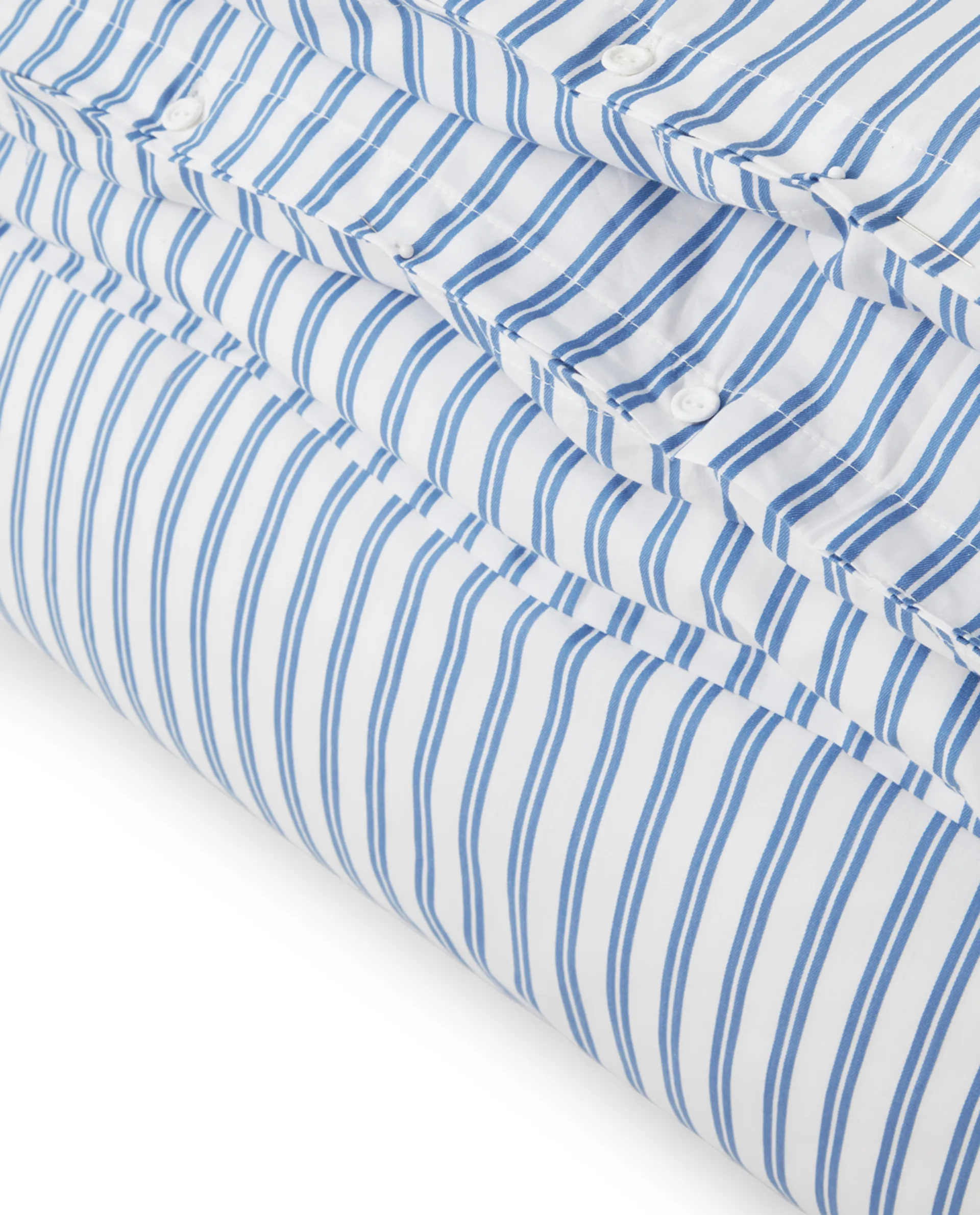 Striped cotton Poplin duvet cover 150x210 cm, 蓝色 Lexington