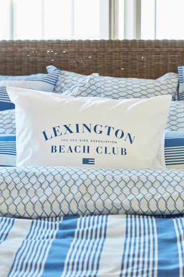 Striped Cotton Sateen 床上用品套装 150x210 cm - Blue-white - Lexington