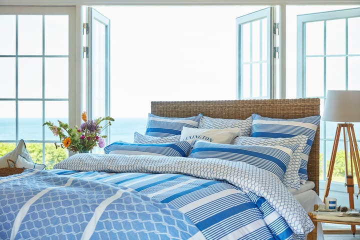 Striped Cotton Sateen 床上用品套装 150x210 cm, Blue-white Lexington