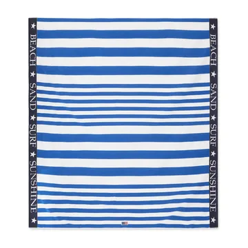 Striped Family beach 毛巾 200x180 cm - Blue-white - Lexington