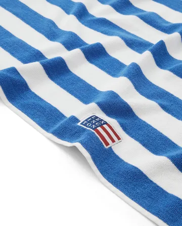 Striped Family beach 毛巾 200x180 cm - Blue-white - Lexington