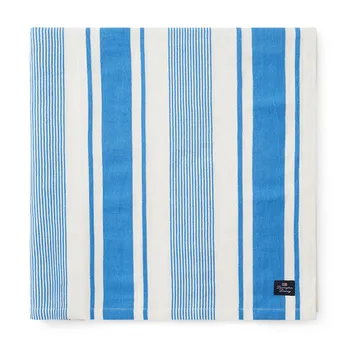 Striped Linen Cotton 桌布 150x250 cm - Blue-white - Lexington