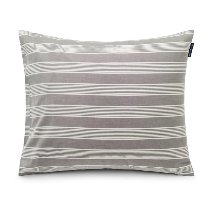 Striped Lyocell Cotton 枕头套 50x60 cm, 灰色-白色 Lexington