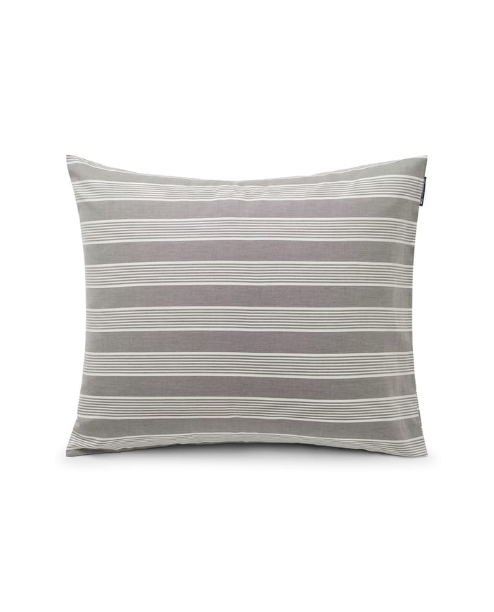 Striped Lyocell Cotton 枕头套 50x60 cm, 灰色-白色 Lexington