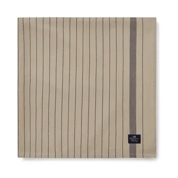 Striped Organic Cotton 桌布 150x350 cm - Beige-dark grey - Lexington