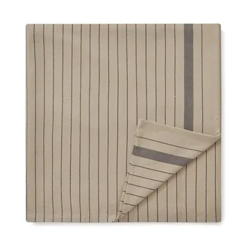 Striped Organic Cotton 桌布 150x350 cm - Beige-dark grey - Lexington