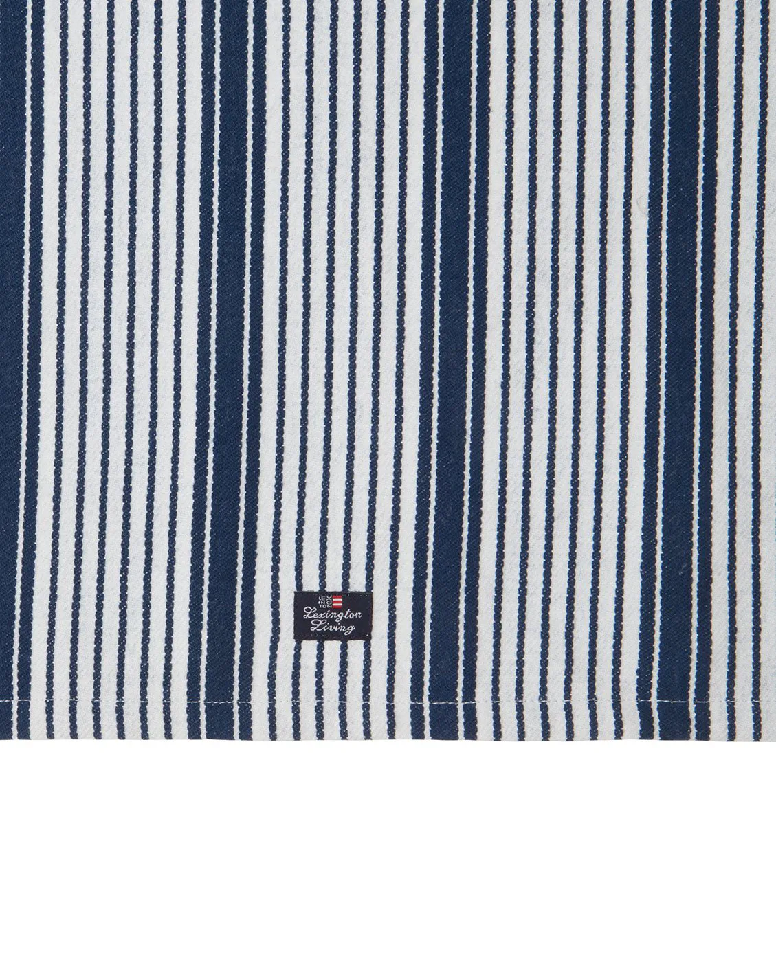 Striped organic cotton 厨房巾 50x70 cm, 藏青 Lexington