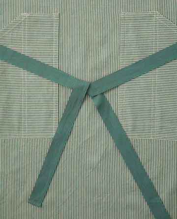 Striped Oxford 围裙 - 绿色-白色 - Lexington