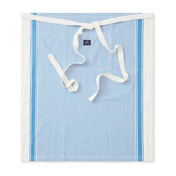 Striped Oxford BBQ 围裙 85x80 cm - Blue-white - Lexington