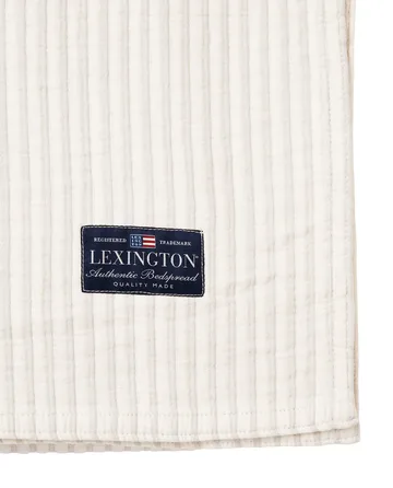 Striped Reversible Organic Cotton 床罩 260x240 cm - 米白色 - Lexington