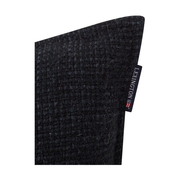Structured 羊毛 Cotton mix 靠枕套 50x50 cm, Dark grey Lexington