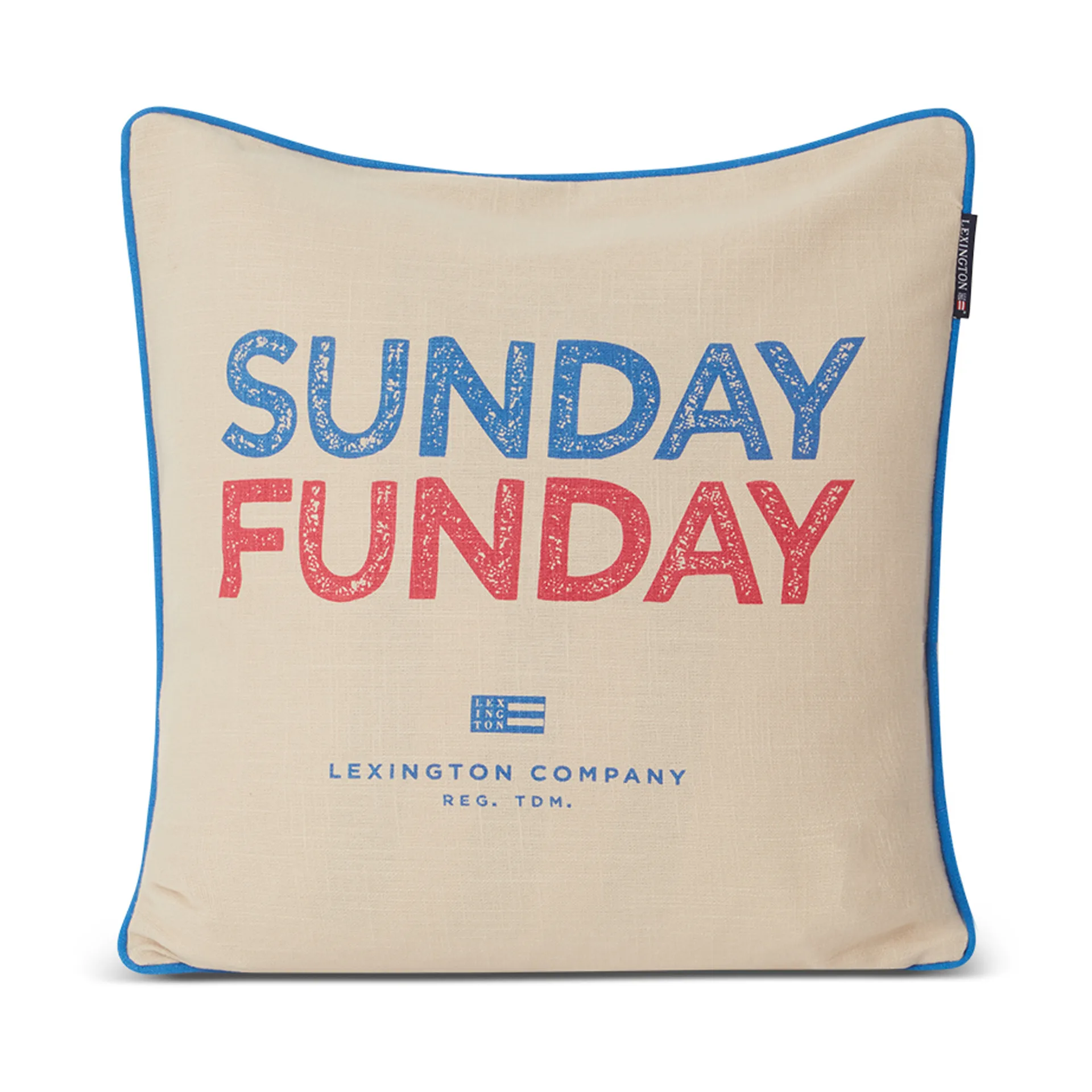 Sunday Funday Printed 枕头套 50x50 cm, Beige-blue-pink Lexington